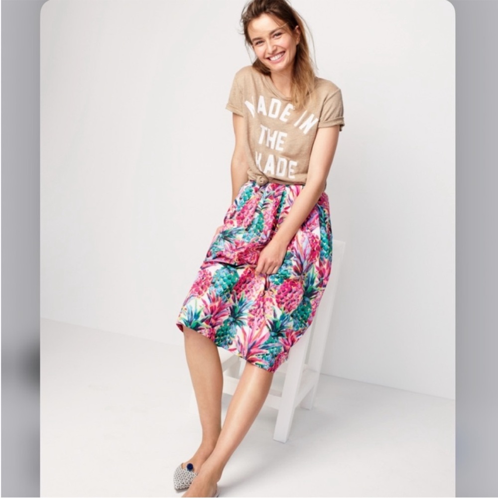 J Crew Ratti Pineapple Midi Skirt 4